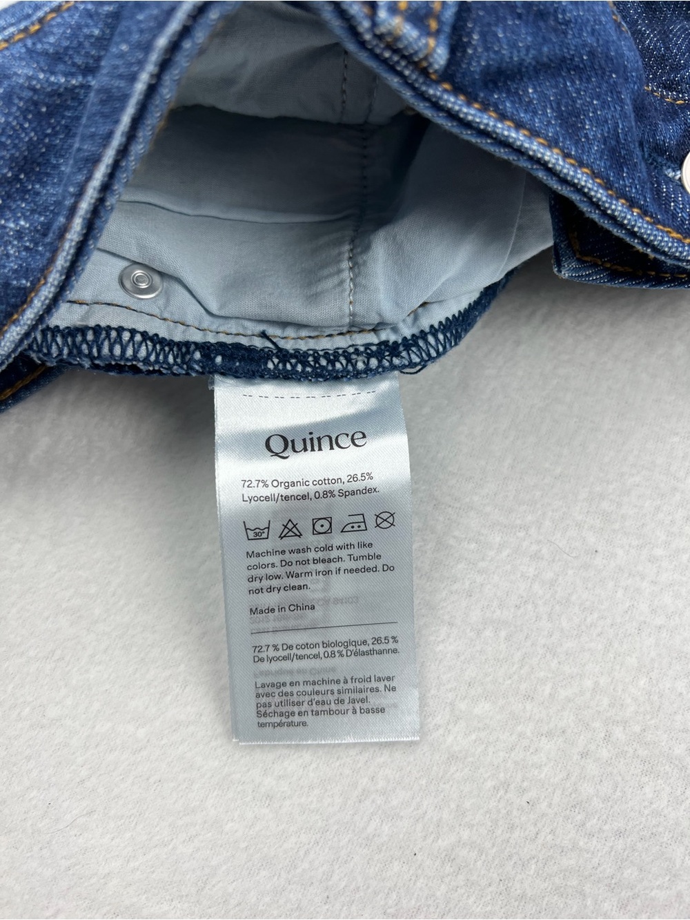 Quince Wide-Leg Jeans in Deep Blue Wash - Picture 4 of 12